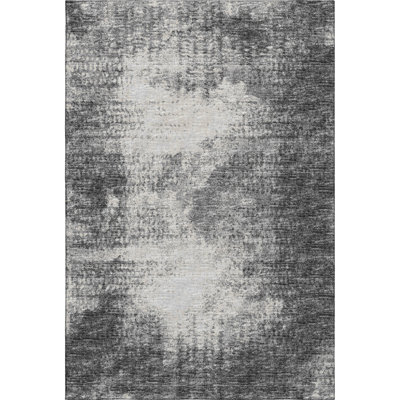 Premium Machine Washable Mayfield Black Rug