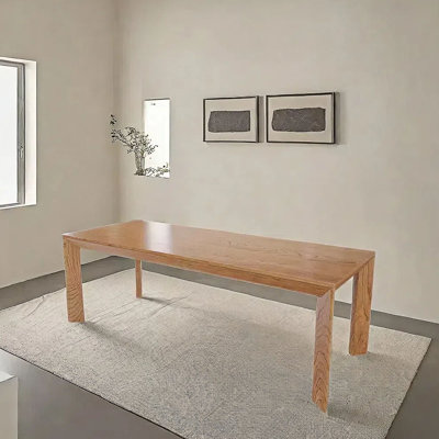 Table de salle à manger moderne en bois massif italien