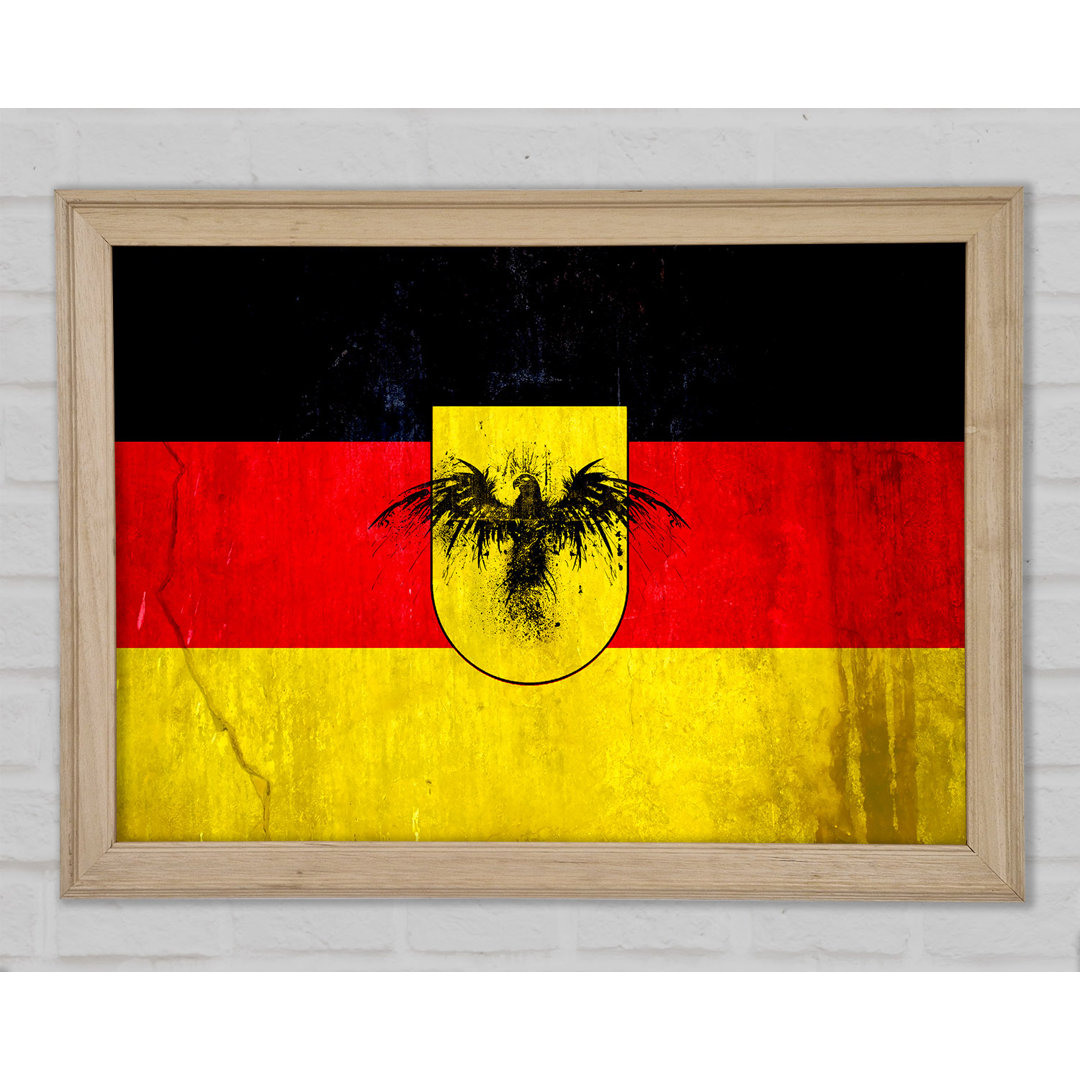 Deutsche Flagge Adler - Einzelner Bilderrahmen Kunstdrucke