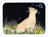 Planche à découper en verre « Chihuahua » rouge®