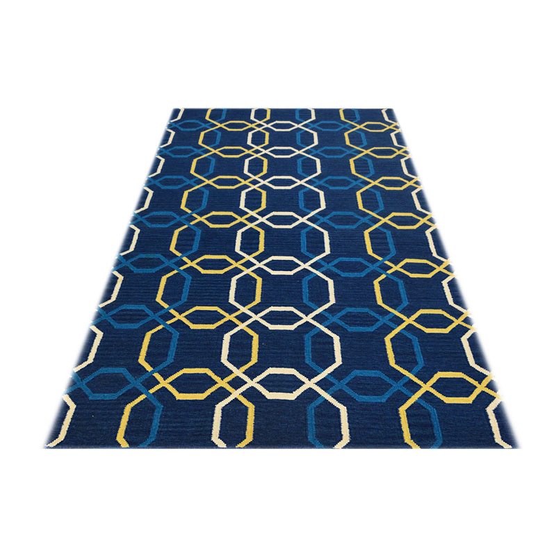 Simona Geometric Wool Hand Woven Area Rug, Rectangle 155 x 240cm