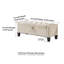 Banc de rangement rembourré en lin-817418582