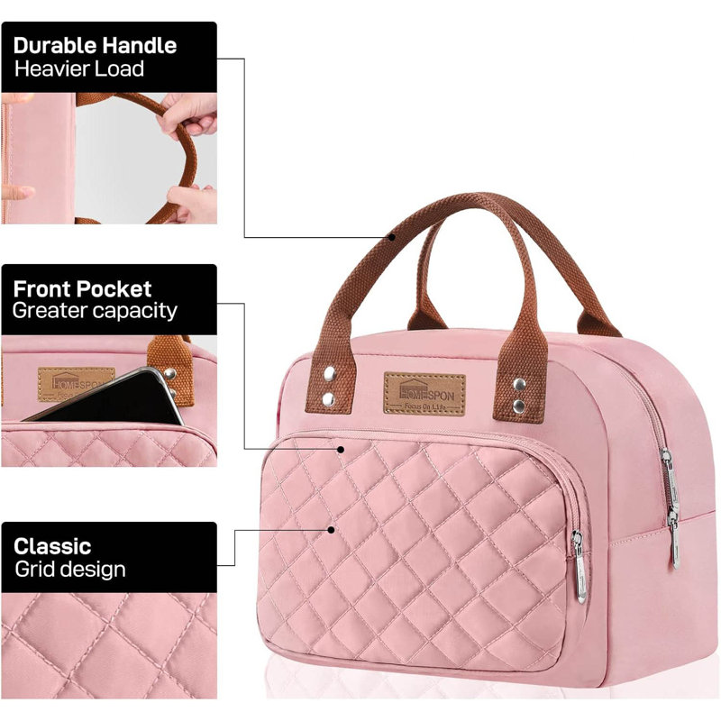 Insulated Lunch Bag, Pink