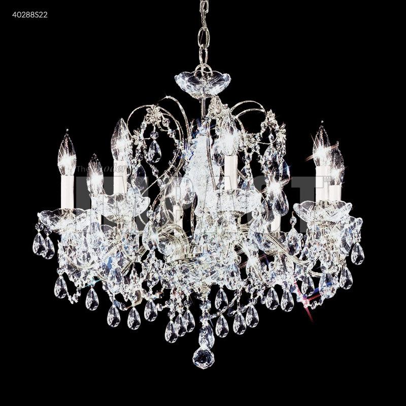 Regalia 8 - Light Chandelier, Gold, Swarovski Strass, 23" H x 24" W x 24" D