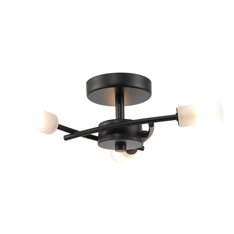 Semi Flush Mount, Matte Black