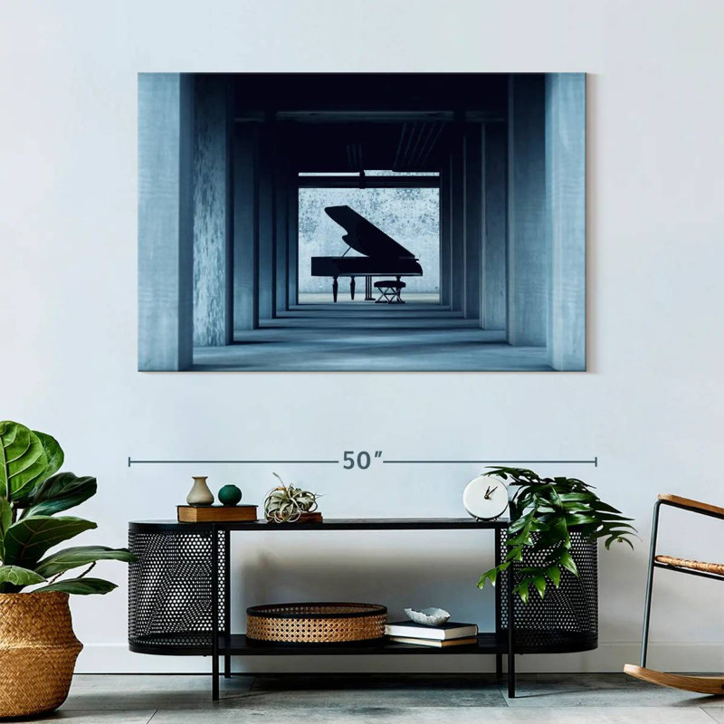 Abarca Corridor To Piano, 32" H x 48" W