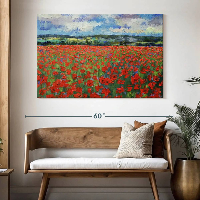 Alvord Poppy, 34" H x 51" W