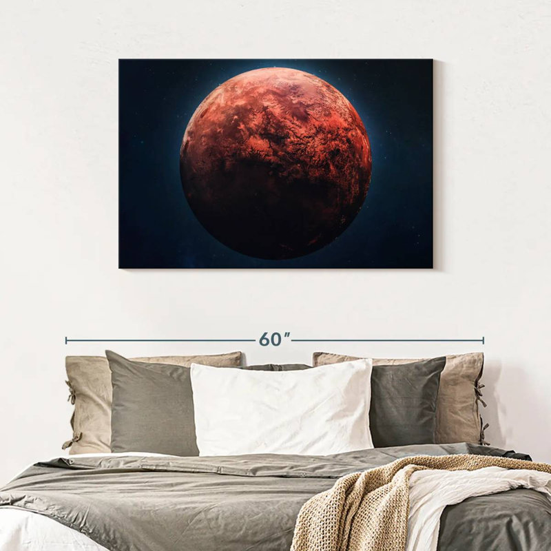Oberle Red Mars Planet, 30" H x 45" W