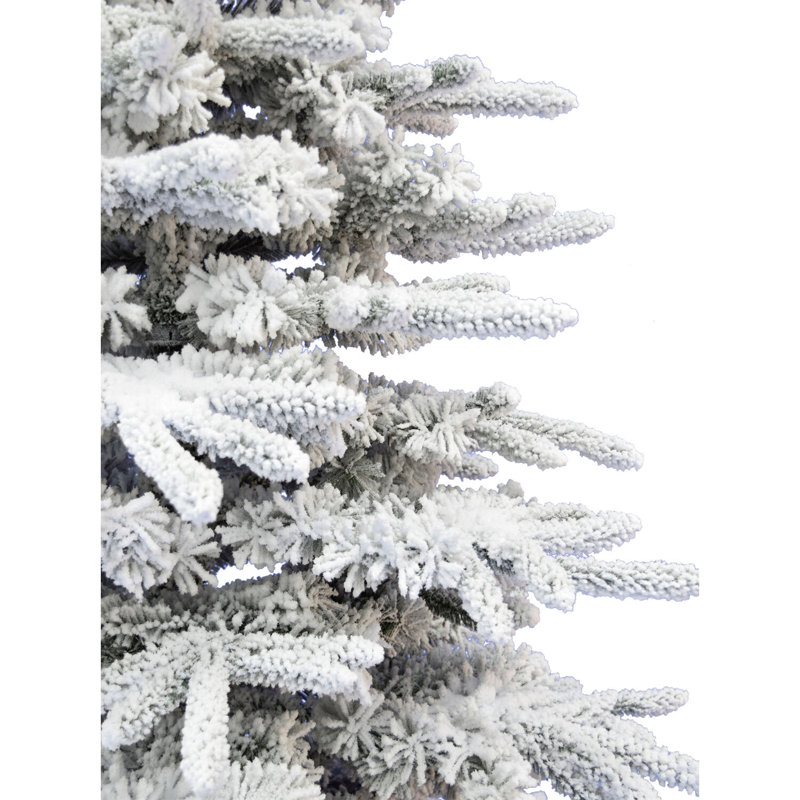 6.5-Ft White Flocked Artificial Christmas Tree with Stand