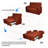 Oversized 61'' Convertible Sleeper Sofa Bed, 2-Seater Loveseat Sofa W/Pockets, Adjustable Backrest And Pillows.-890618417