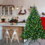 Arbre de Noël artificiel illuminé 6 pi avec branche automatique et support en métal