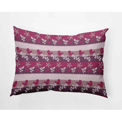 Floral Outdoor Reversible Throw Pillow