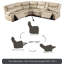 Canapé modulaire inclinable manuel en faux cuir 119 po Menifee-2137882940