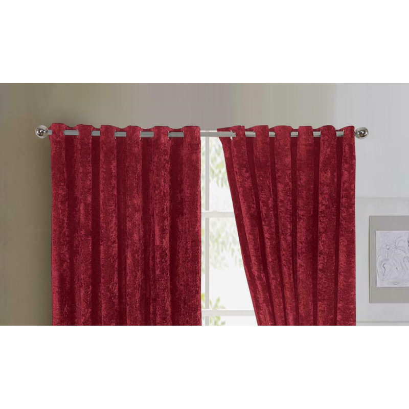 Giardina Room Darkening Curtain Pair, Width 168 x Drop 183cm, Burgundy