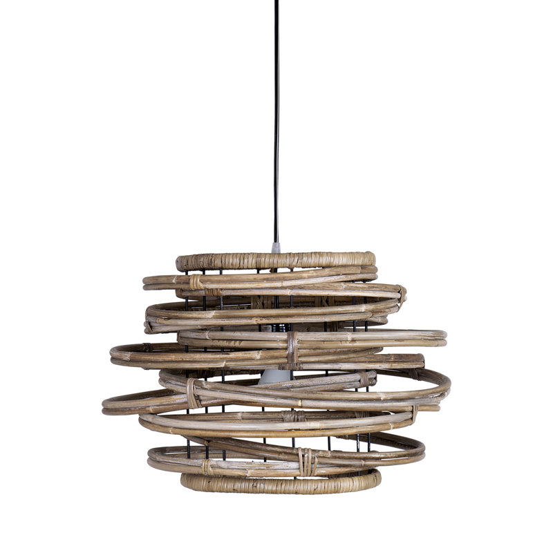 Jaylan 1 - Light Unique/Statement Pendant, 13" H x 20" W x 20" D, Grey