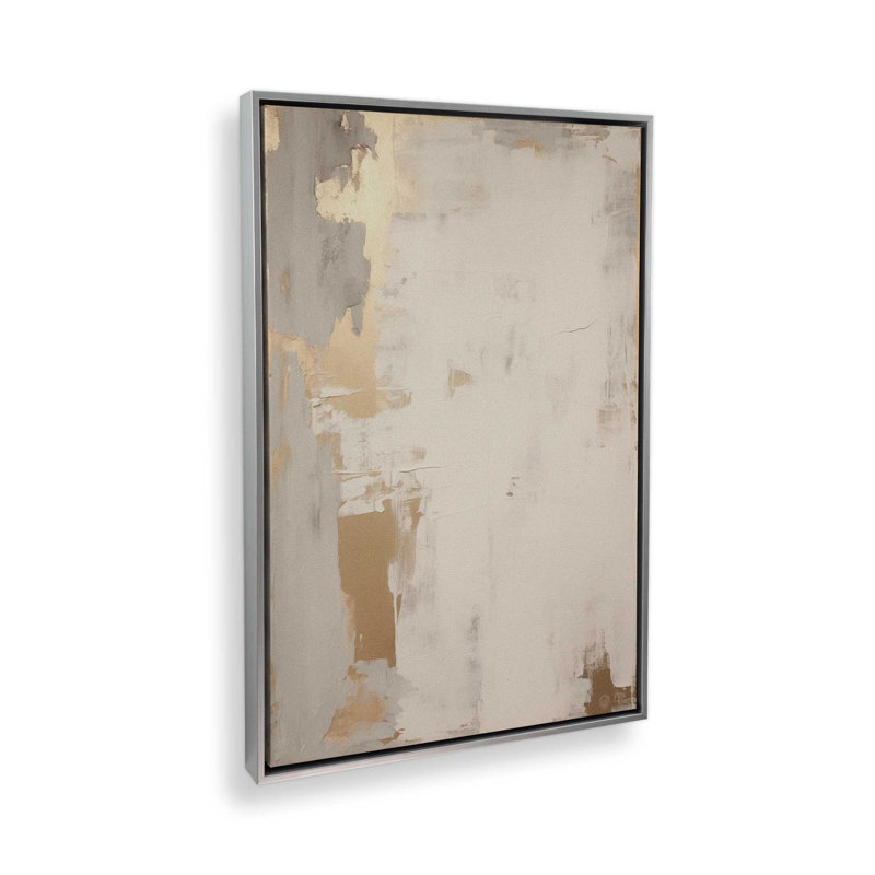 Golden Haze I, reproduction sur toile, H 12,75 po x l 8,75 po x P 1,75 po, Cadre flottant en chrome poli