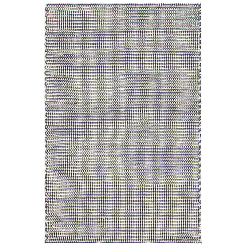 Tapis bleu/noir tissé à la main Werner, 5 pi x 7 pi 6 po