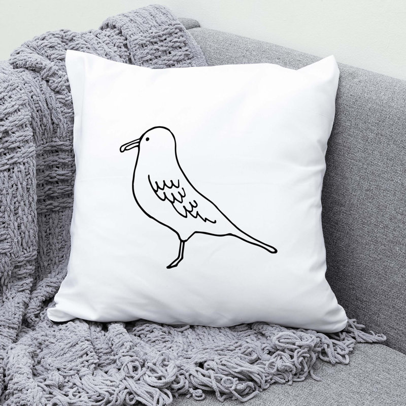 Nautical Sea Life_489 - Coussin décoratif en polyester, H 16 po x l 16 po
