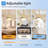 60 Inch. 5 Solid Wood Blades 6-Speed Quiet Reversible DC Motor Indoor Ceiling Fan, 4.5"/12" Down-rods With Light Kit And Remote-1903589910