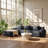 Everleigh 113" W x 73.6" D x 26.8" H Corduroy 3-Seat Modular Sectional Sofa-129388279