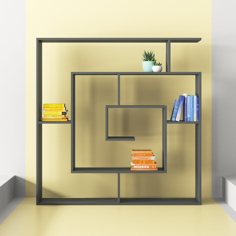 Abston Geometric Bookcase, Anthracite