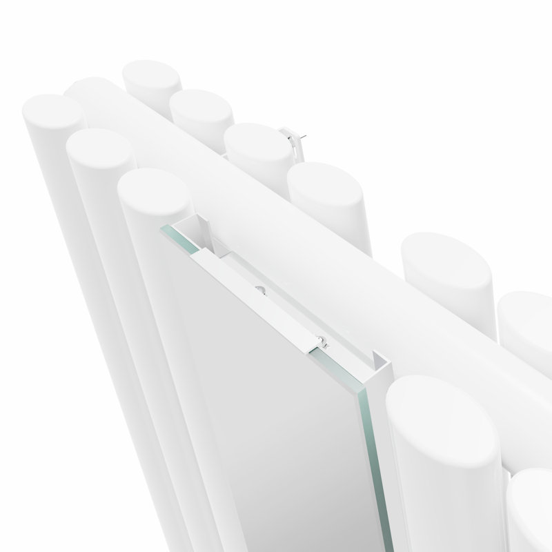 Katelin Vertical Oval Panel Radiators, 1800cm H x 500cm W x 84cm D, White