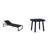 Armando Aluminum Outdoor Chaise and Table 3-Piece Set-100500461