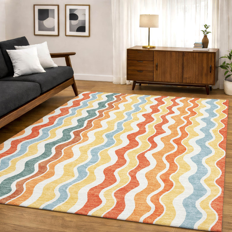 Tapis de qualité supérieure lavable à la machine Mayfield AMF2342, 8 pi x 10 pi, Corail