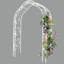 Arche de jardin en métal galvanisé - 8 styles, blanc, embellissement extérieur en métal, configurations, structure de support pour plante crème