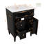 Meuble-lavabo avec lavabo intégré, armoire autoportante avec tiroir rabattable et tablette réglable-1530192132