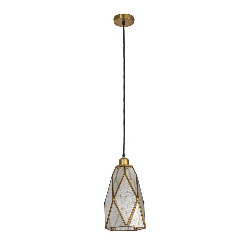Luminaire suspendu en forme de cloche à 1 lumière Savelie