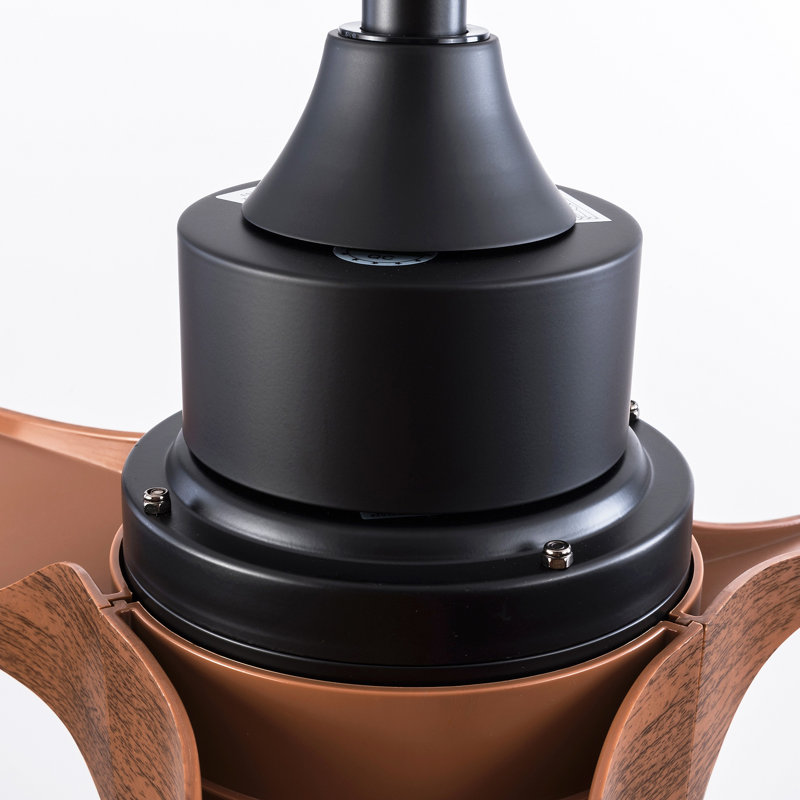 Ventilateur de plafond moderne avec moteur à courant continu réversible à 3 pales en ABS à intensité variable de 3 couleurs avec lumière DEL