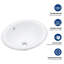 17"x15.5" White Semi-Recessed Ceramic Bathroom Sink - Countertop Design