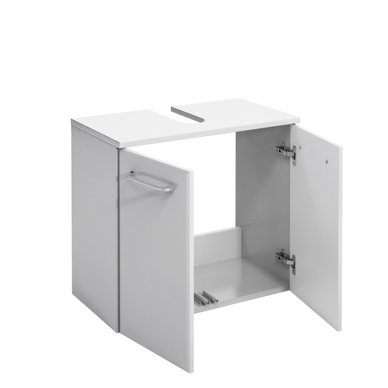 Quickset 341 60cm Wall Mounted Single Bathroom Vanity Base, White