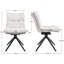 Charies Upholstered Modern 360° Swivel Dining Chair Side Chair Armless Chair for Dining Room/Living Room-1322657009