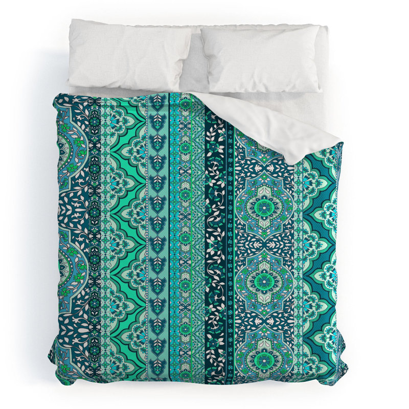 Farah Stripe Damask Duvet Cover, King Duvet Cover