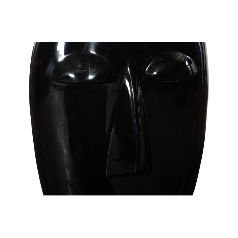 Emerging Face Sculpture, Gel Coat Black, Small