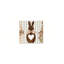 Trio de lapins à pois, art mural en bois encastré, L 16 x l 16
