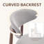  Solid Wood Upholstered Dining Chair - Ergonomic Curved Back, Comfort Fabric-1965475784-1948387836