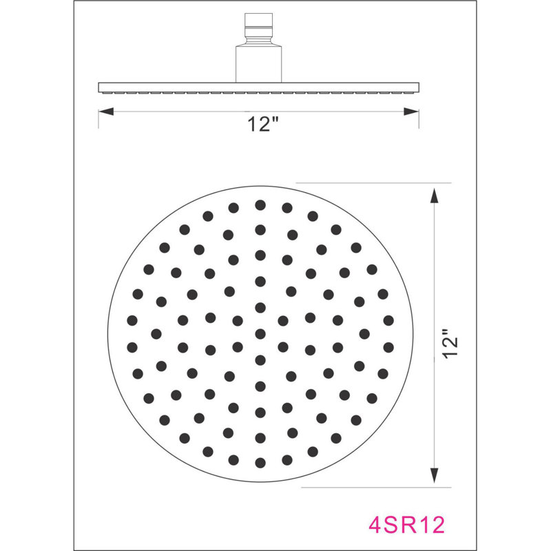 Pomme de douche fixe Rain, 1,8 gallons par minute