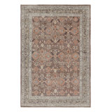 Rug & Kilim’S Oushak Style Rug In Beige-Brown With Floral Patterns