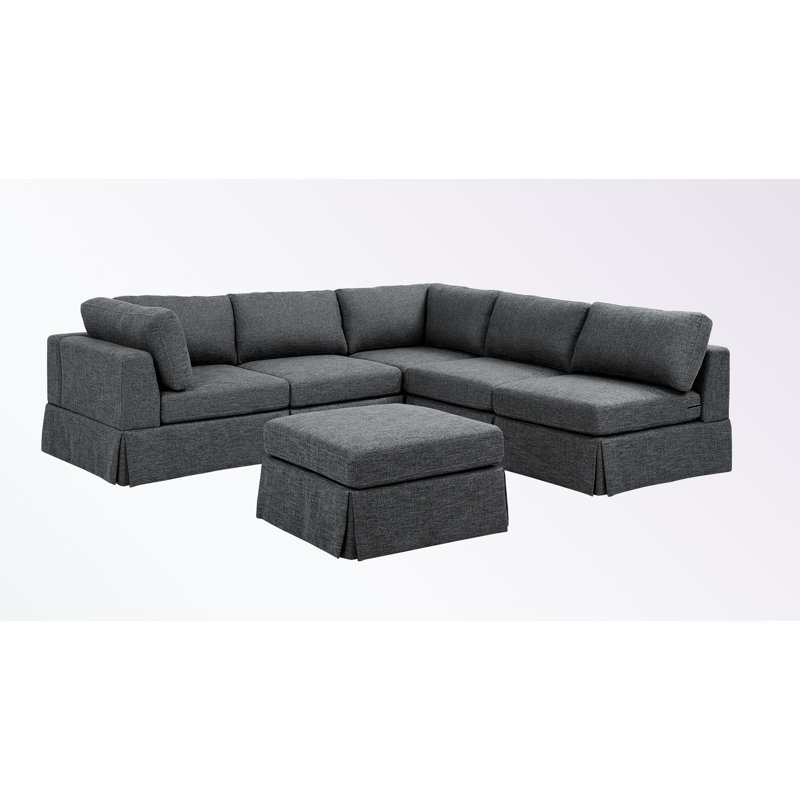 Arbas Upholstered U-Shaped Sectional Reversible, Gray