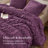 Mia Purple Ultra-Soft Washed Ruched Dreamy 3-Piece King Comforter Set-115077302-115077306