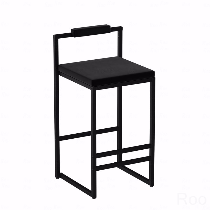 Ensemble de 2 chaises de salle à manger à hauteur de comptoir, tabourets de bar rembourrés en velours moderne avec repose-pieds et dossier