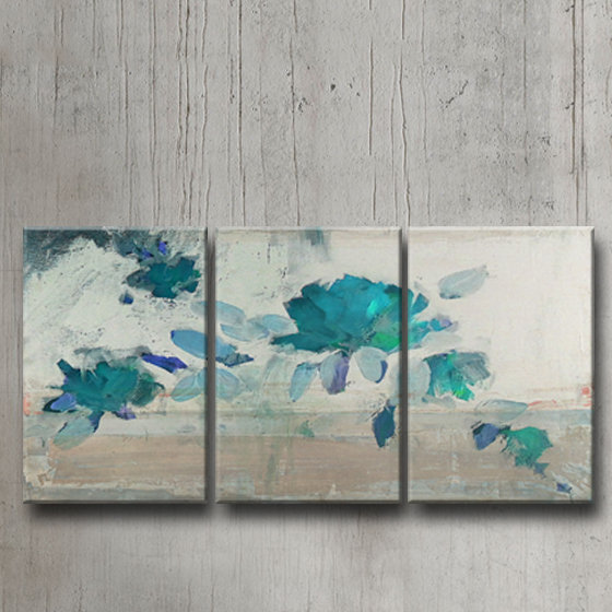 Painted Petals IV-B by Tristan Scott - 3 Piece Wrapped Canvas Print