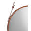 Leather Strap Hanging Wood Wall Mirror-829035326