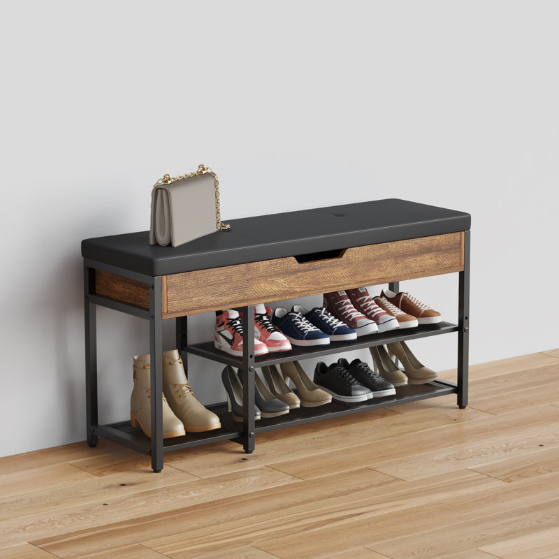 Afonso Faux Leather Upholstered Storage Bench