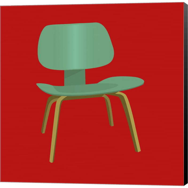 Chaise Mid Century III - impression sur toile tendue, H 24 po x l 24 po x P 1,5 po