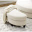 Fauteuil pivotant rembourré capitonné avec repose-pieds-222503130