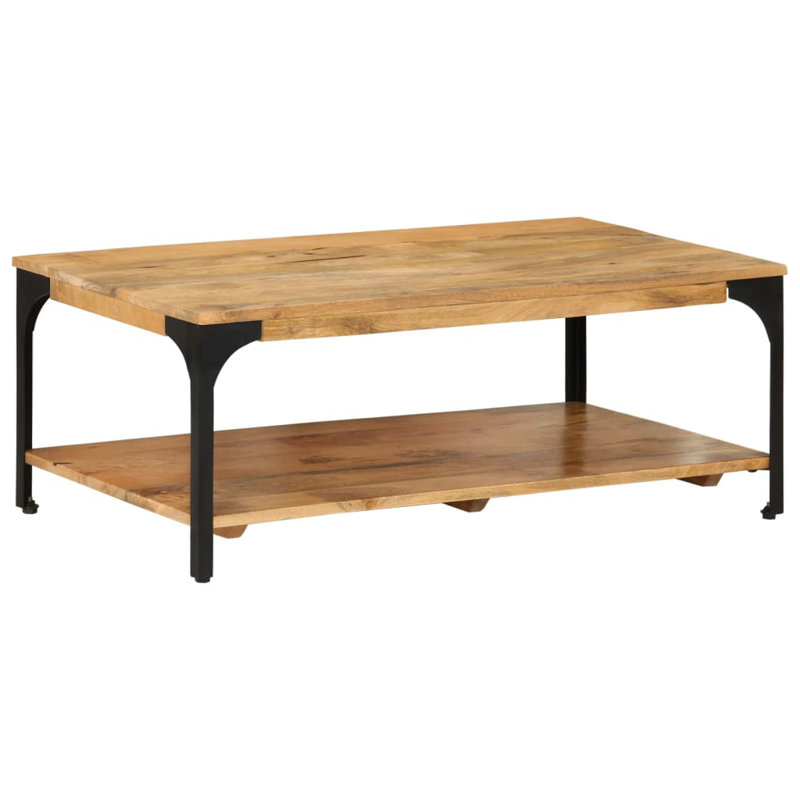 Table basse simple avec rangement Narcisse, H 13,8 po x L 39,4 po x l 23,6 po, Solid Wood
